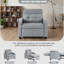 Fauteuil convertible compact 3-en-1 avec chargement USB et Type-C-546126573