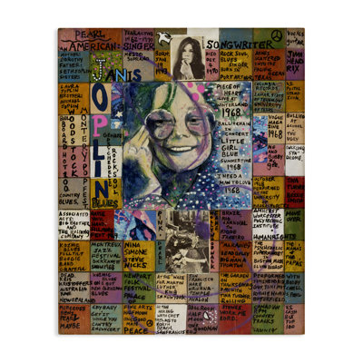 Janis Joplin Collage Canvas Wall Art by Sabin