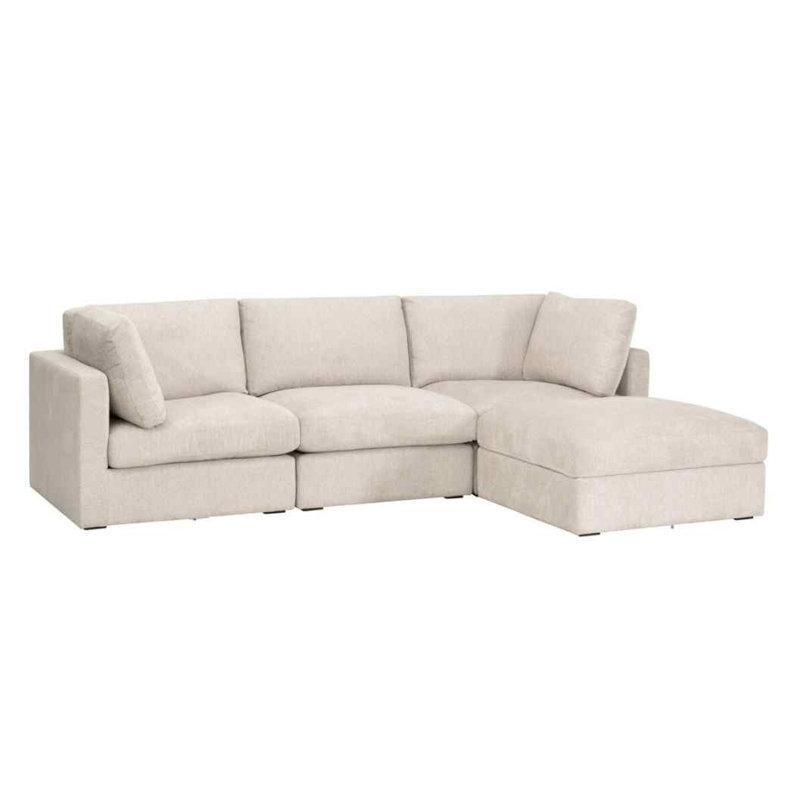 Chaise de coin modulaire en tissu Daley