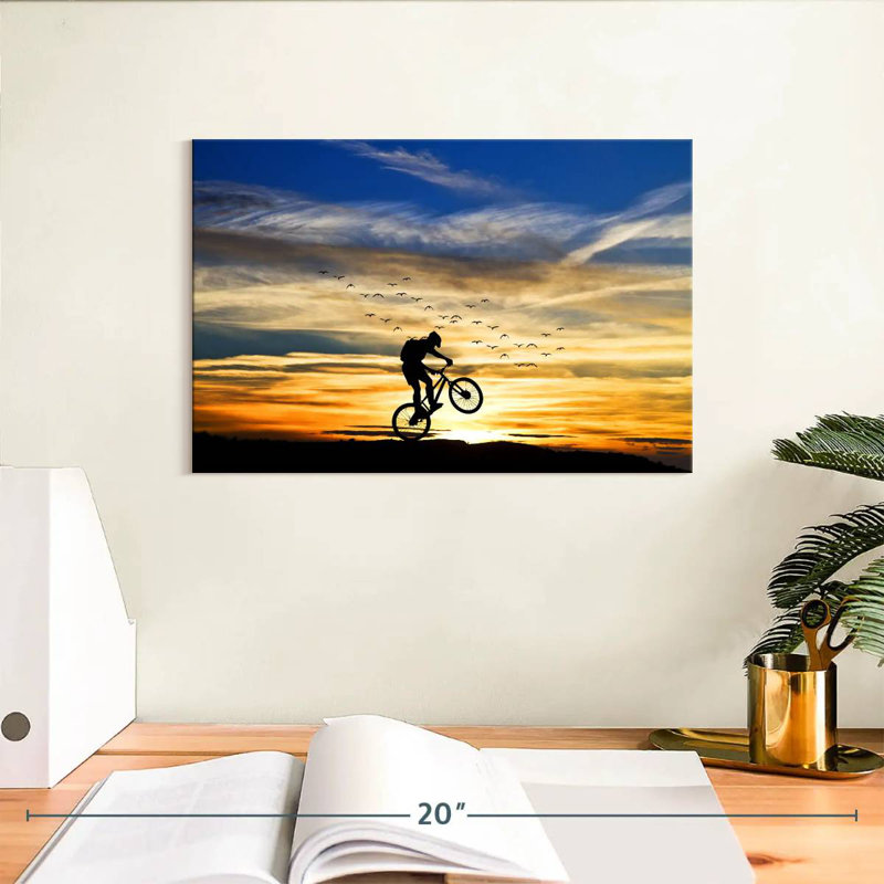 Silhouette de bicyclette, H 8 po x l 12 po