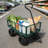 Green Wagon Cart For Firewood Transport