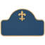 Fleur de Lis 1-Line Wall Address Plaque-1868396247