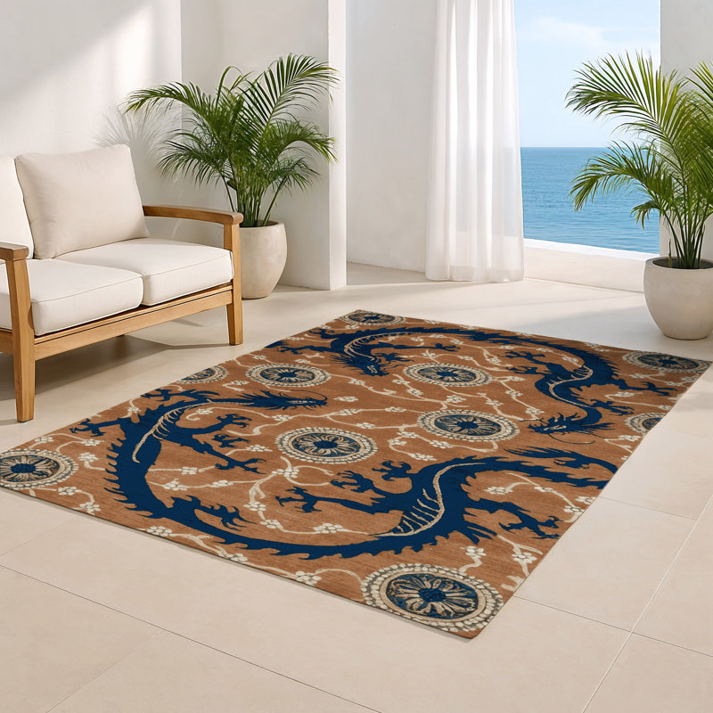 Tapis d'intérieur et d'extérieur brun français, Rectangulaire 3 pi x 5 pi