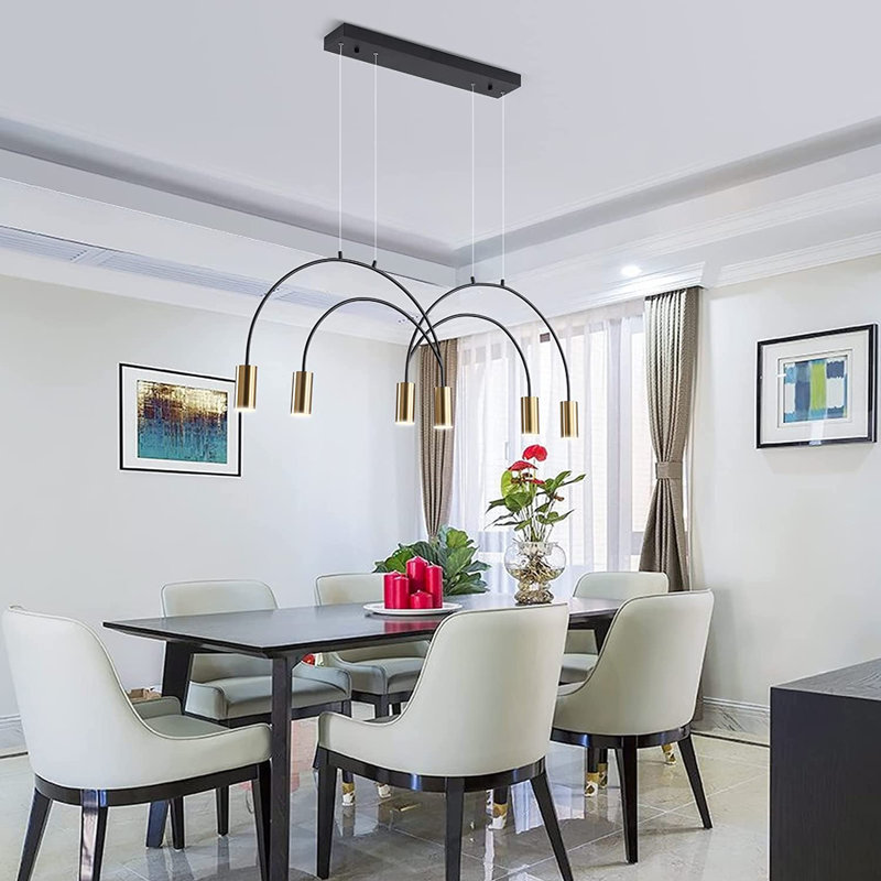 6 - Light Black LED Kitchen Island Pendant