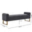Banc rembourré en chenille 65 po avec pieds en métal Chenrovia-130625039