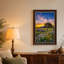 Art mural sur toile mauve et jaune-1079423149