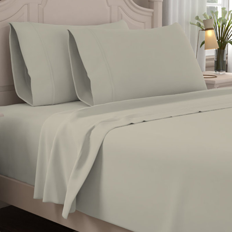 Ensemble de draps Ultimate Percale 100% coton, Ensemble de draps pour très grand lit avec 2 taie, Bleu-vert