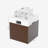 22" Aluminum Propane Fire Pit Table, 37,000 BTU Outdoor Gas Firepit with Lid, Glass Wind Guard, Waterproof Cover & Glass Stones for Patio Deck Garden, 3-in-1 Tabletop Design, Brown-1197660074