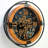 THE GEARS CLOCK Wall Clock with Real Moving Gears PO-LI_ 18 in Round WOOD-BLACK