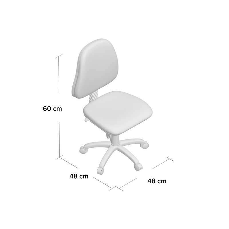 Symple Stuff Holden Twill Office Chair, Black