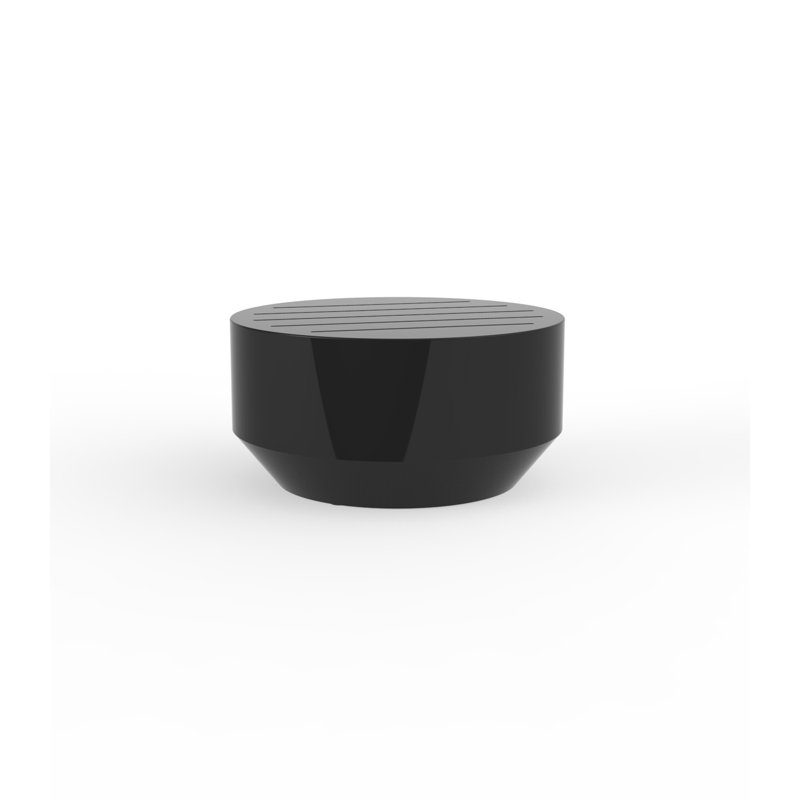Vela Plastic Coffee Table, Anthracite, 23.5"