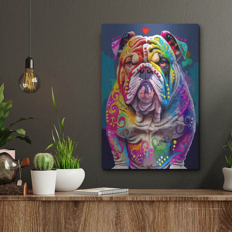 «The Unhumorable Bulldog» par Dean Russo, H 16 po x l 12 po