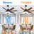 60" Farmhouse Black Wood Ceiling Fan with Light Kit and Remote Control 6-speed Reversible for Living Room DC Motor