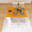 Ensemble de table de salle à manger 60 pièces 5 pièces avec tablettes de rangement à 3 niveaux et 4 chaises rembourrées Farmhouse-793751607