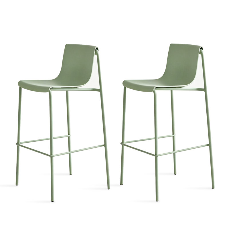 Chaise d'appoint à dossier vert uni (ensemble de 2), Vert