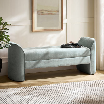 Banc rembourré en tissu 57 po Elizabeth
