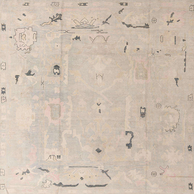 Tapis abstrait moderne 4338, Carré 8 pi