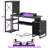 Reversible L Shaped Desk with Power Outlets and Fabric Drawers-1755578963