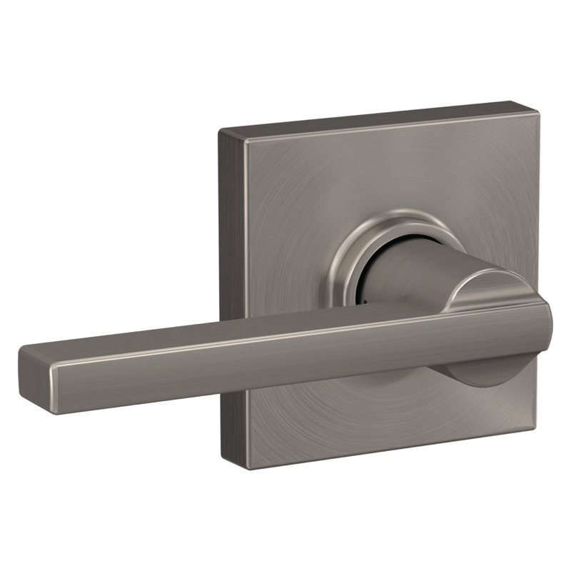 Latitude Passage Leverset with Collins Rosette, Satin Nickel