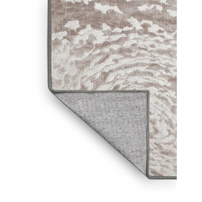 Tapis gris lavable à la machine, Carré 7 pi