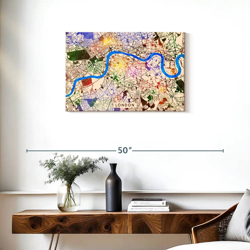 Carte Aliaz Vibrant London, H 20 po x l 30 po