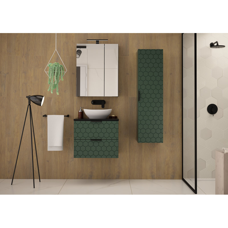 61mm Single Bathroom Vanity with Ceramic Basin
