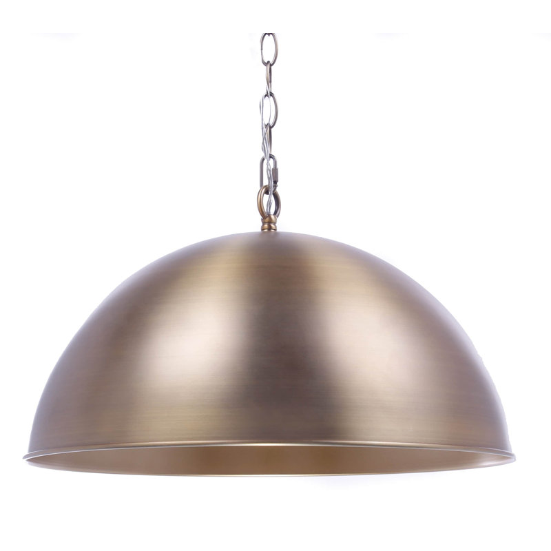 Luminaire suspendu pour dôme simple 1 lumières Harkness, Bronze brillant