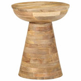 Side Table Diameter37x45 Cm Solid Wood Mango