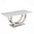 69.30" Rectangular Dining Table, Modern Simple, Marble Tabletop, MDF Tabletop, Stainless Steel Mirror Surface, Suitable For 4-6 People Marble Pattern, Silver Mirror.