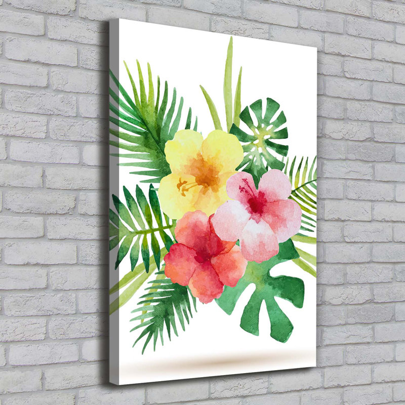Hawaiian Flowers - Wrapped Canvas Print