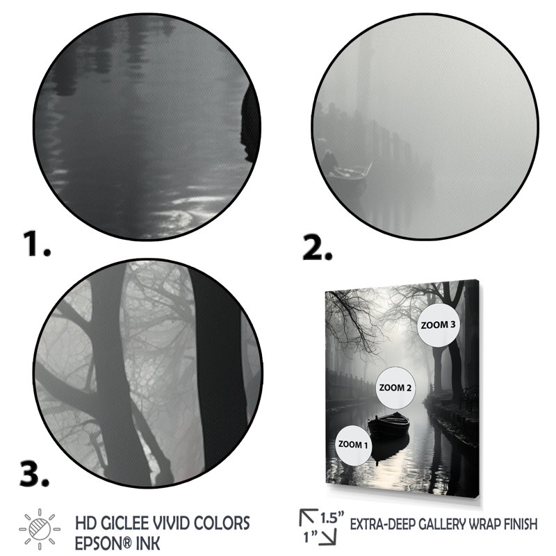 Impression sur toile graphite sur toile, Cadre flottant noir, H 32 po x l 24 po x P 1 po