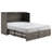 Farmhouse Queen Murphy Bed With Charging Station &  Fold Mattress Included, Rustic Gray-1235392941-1235392929