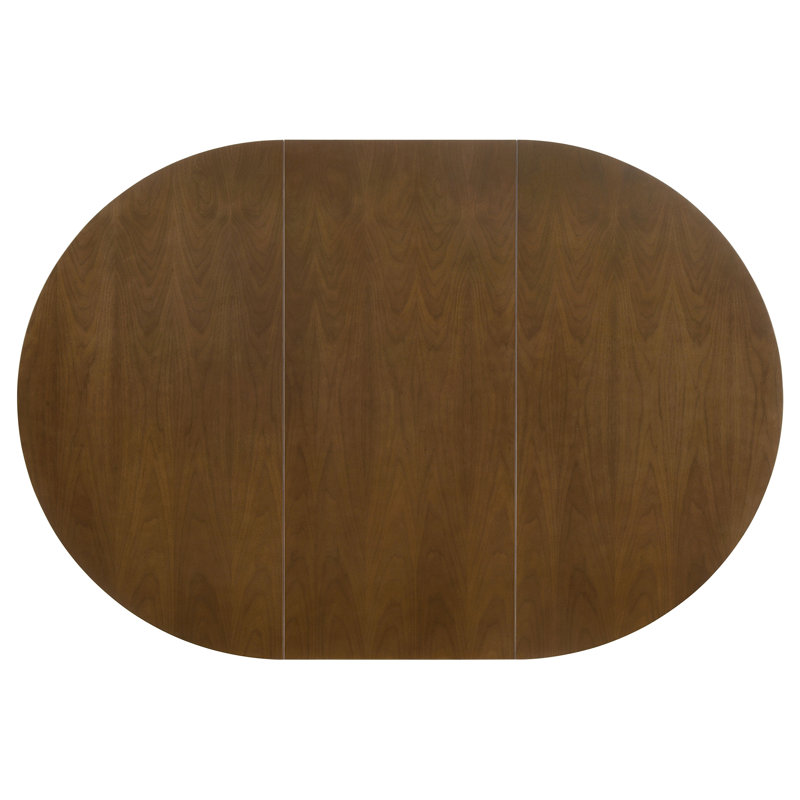 Kanode Oval 60-inch Extension Leaf Dining Table Dark Walnut