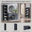 Armoire à paniers à linge triple inclinable, armoire à poubelle de ferme de 20 gallons avec tiroir et tablette réglable, armoires à poubelle cachées avec panier à linge-926913078