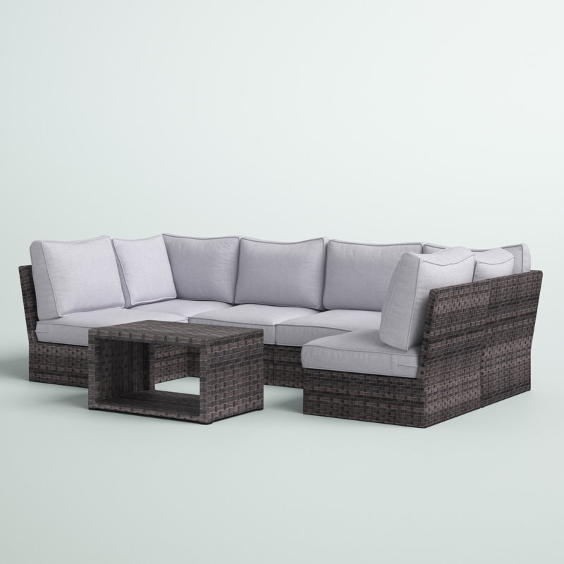 Ensemble de conversation pour 4 personnes avec coussins Anndale