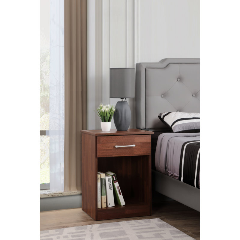 Table de chevet Harrel pour espaces décontractés, Cerisier