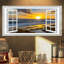 «Open Window to Bright Yellow Sunset», photographie-168042340-168042336