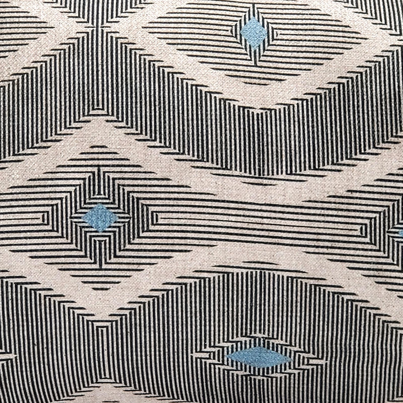 Coussin Desmond Diamond Blue Diamond 12 x 20, Noir/bleu