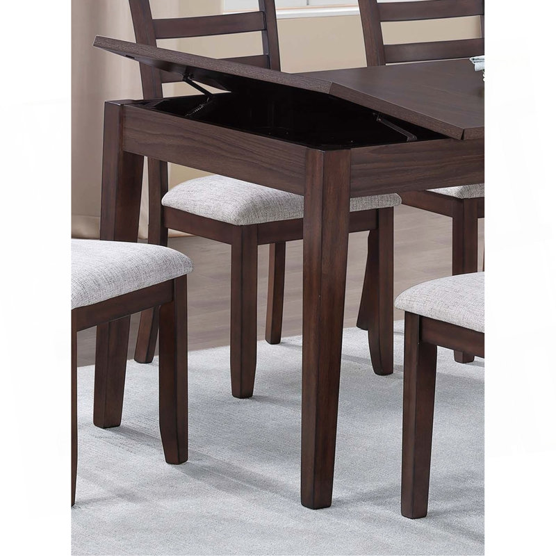 Table de salle à manger avec tiroirs encastrés et plateau de rangement 1 pièce