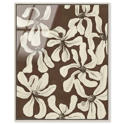 Dancing Jasmine High-Gloss Frameless Acrylic Glass Wall Art Floral & Botanical Print by Oliver Gal, Ready to Hang, 16 x 20