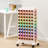 Craft Table Mobile Vinyl Roll Holder 60 Compartments Vinyl Storage table with Locking Caster Wheels