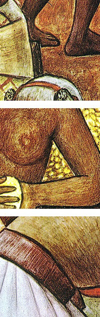 «Rivera: Greuling Corn» par Diego Rivera, reproduction d'art, H 12 po x l 8 po x P 1,5 po, Toile