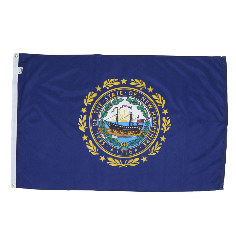 Drapeau de maison State, New Hampshire, Nylon, 48 po x 72 po