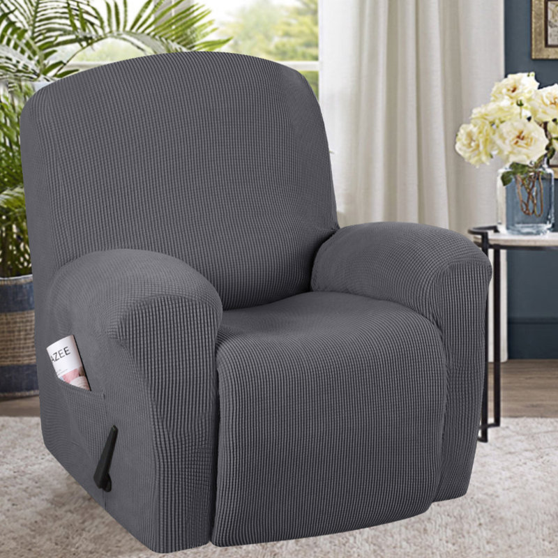 Housse pour fauteuil inclinable Hayneville, Mélange de polyester gris
