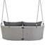 2 Hanging Swing, , Waterproof Fabric, Easy Installation Comfortable Porch Grey With Removable Cushion And Pillows