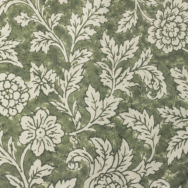 Ensemble de table rectangulaire à motif floral en coton 100 %, Sage Green