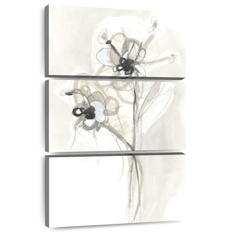 Harnek - geste floral neutre VII, H 32 po x l 20 po