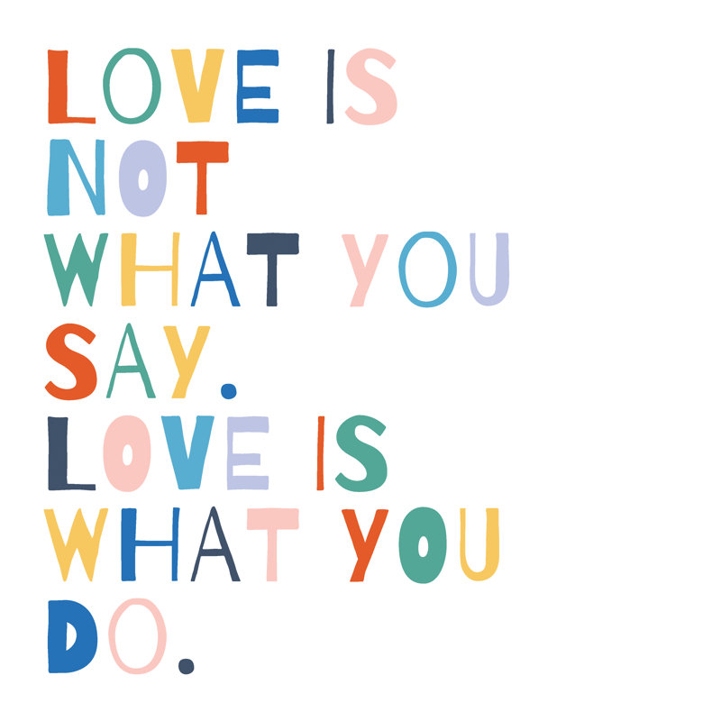 " Rainbow Words I ", 36" H x 36" W