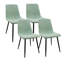 Ensemble de table de salle à manger et chaise de salle à manger, ensemble de table de cuisine en bois avec base en métal-129598249-129598244-129598248