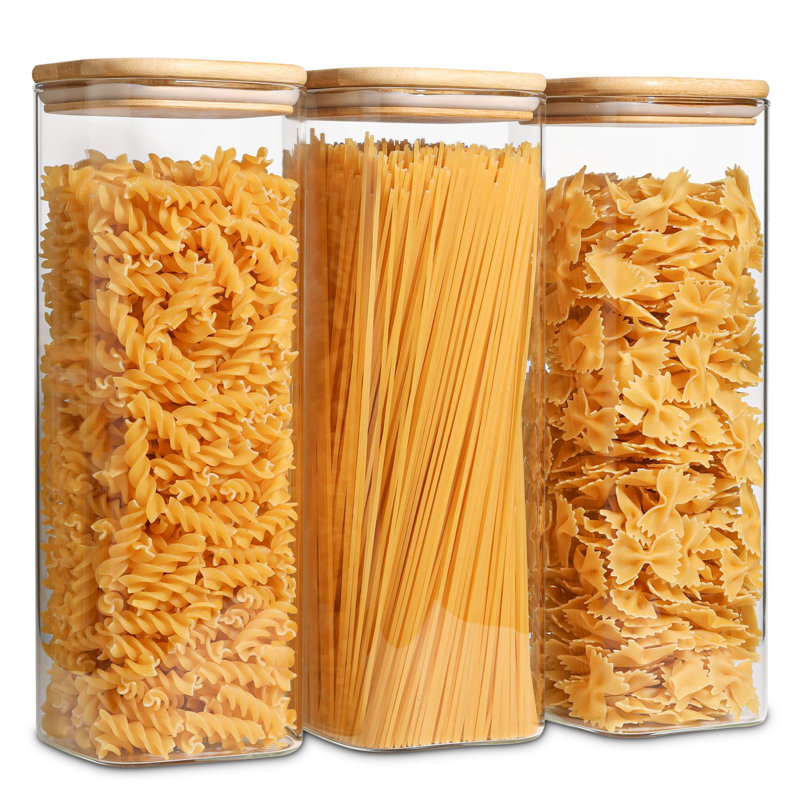 Ensemble de 3 contenants en verre Spaghetti, 85 oz.